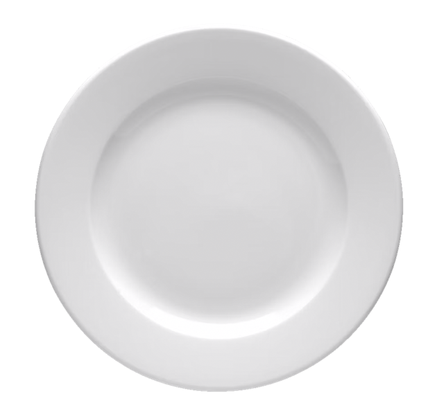 Tallrik flat rund vit 19cm Kaszub