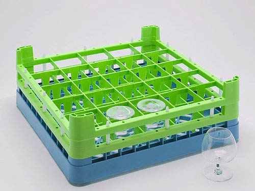 Diskkorg med fackindelad ram