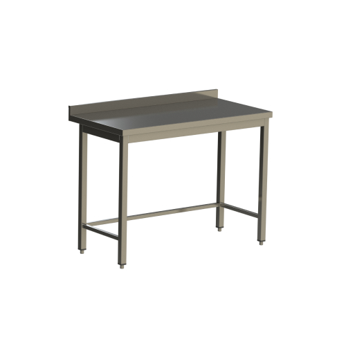 Rostfri bänk med öppet stativ