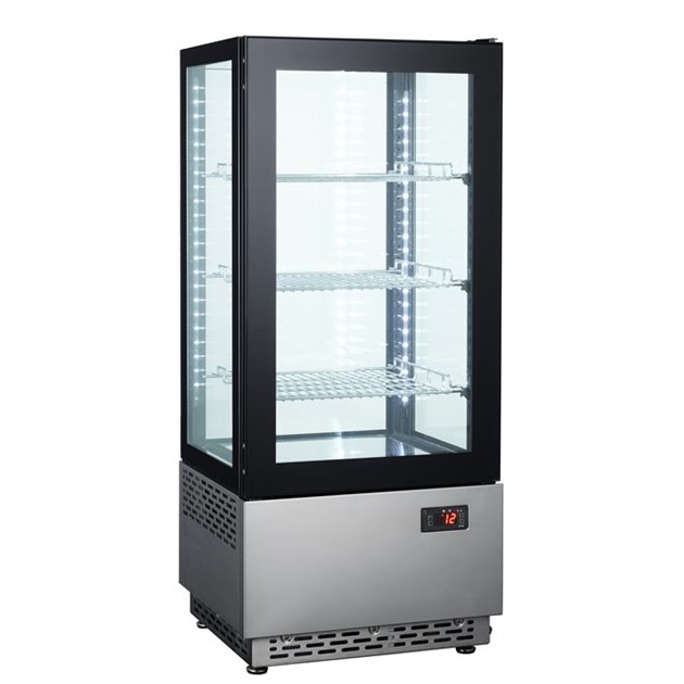 Exponeringskyl 78 liter rostfri/glas