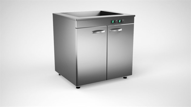 Värmeskåp med värmeri 800mm, 2 dörrar